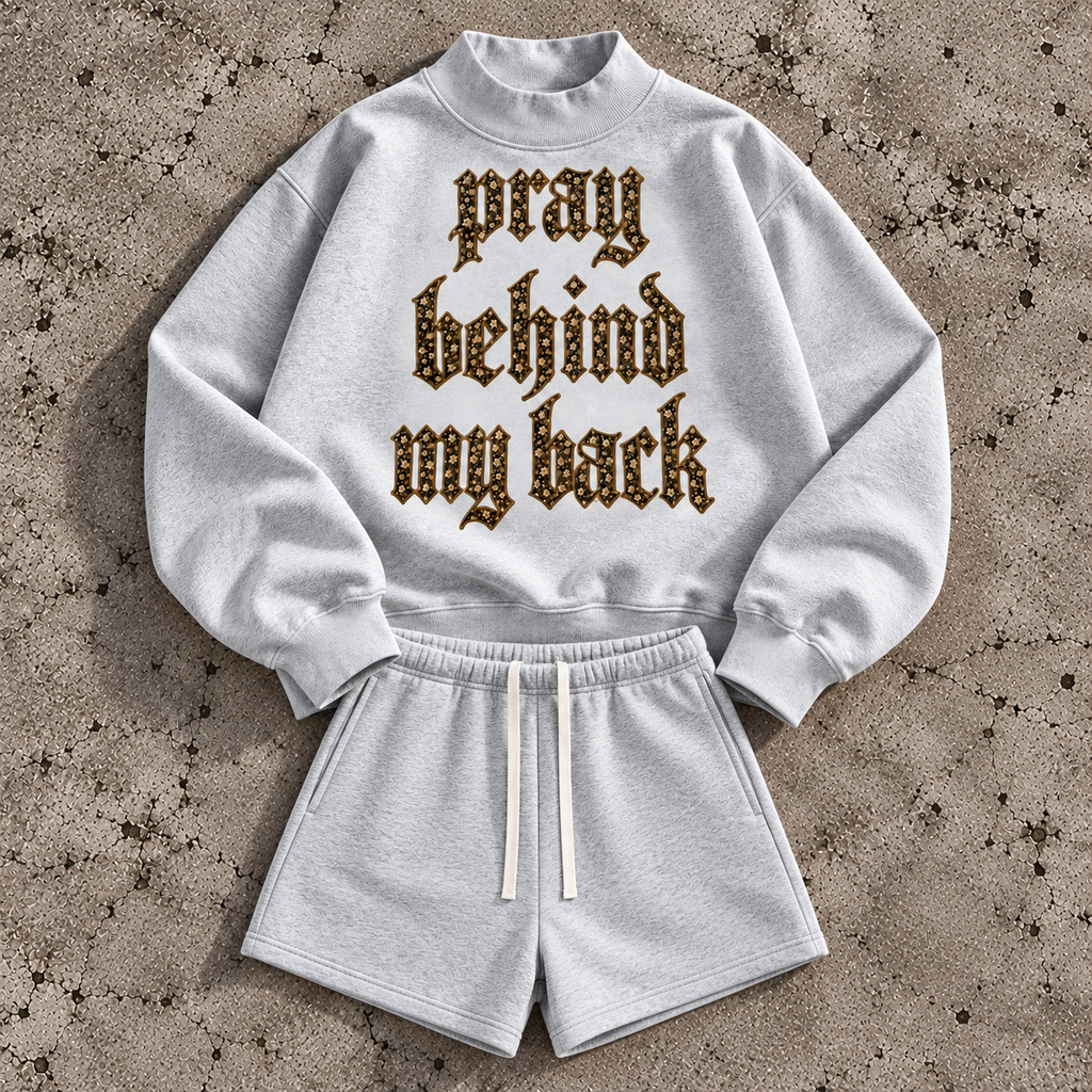 PRAY BEHIND MY BACK Matching Fleece Shorts (SHORTS ONLY)