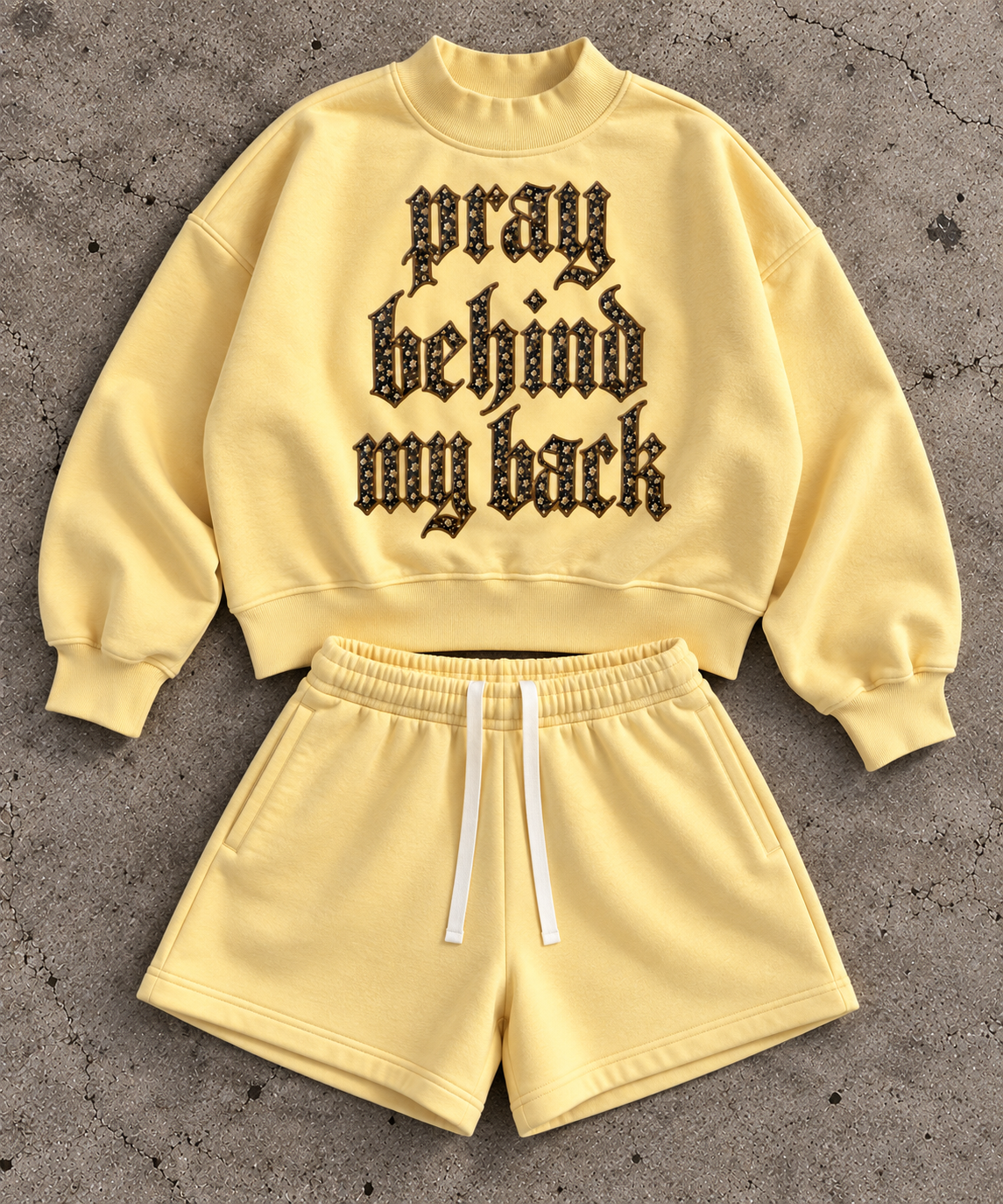 PRAY BEHIND MY BACK Matching Fleece Shorts (SHORTS ONLY)