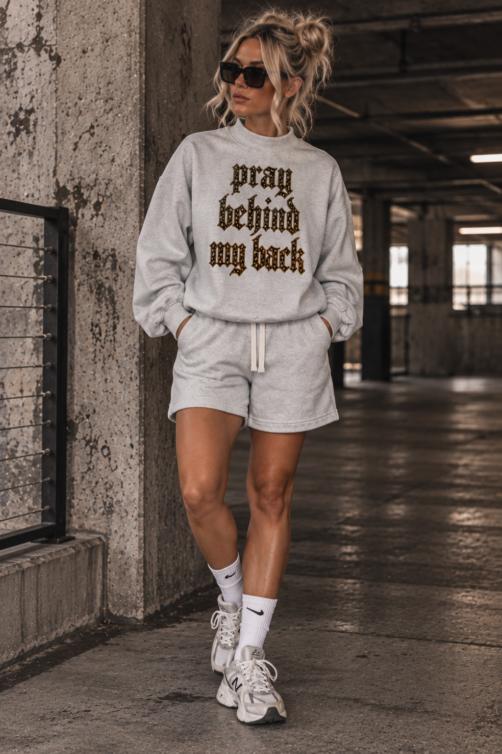 PRAY BEHIND MY BACK Matching Fleece Shorts (SHORTS ONLY)