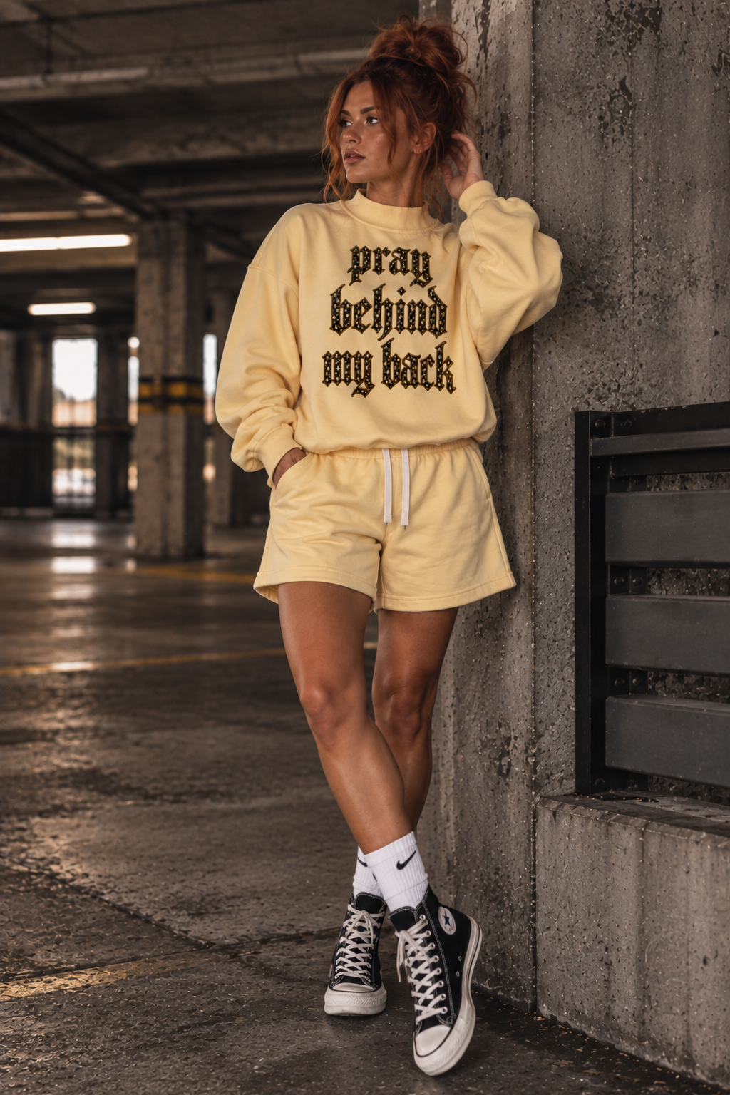 PRAY BEHIND MY BACK Matching Fleece Shorts (SHORTS ONLY)